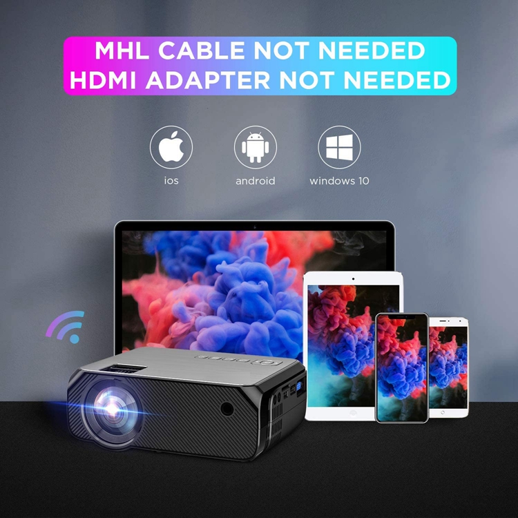 2020 Good Selling HD Miracast Projector 3600Lumens 200 inches Home Theater Projector Support 1080P