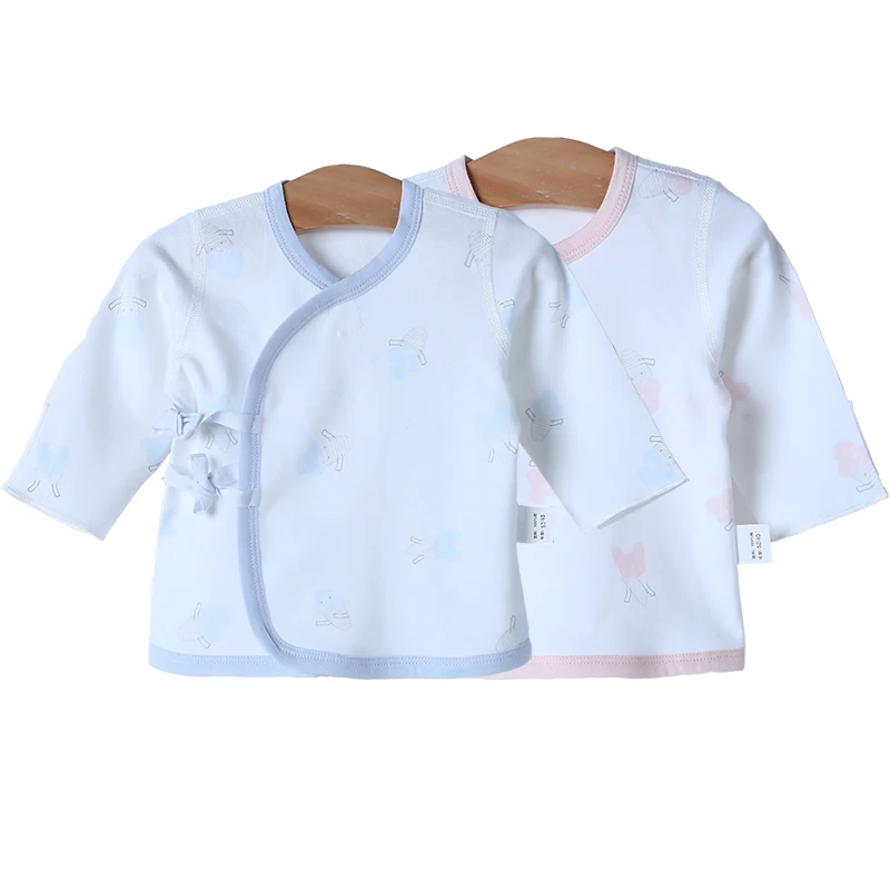 Одежда для малышей хлопковые топы с полуспинкой для новорожденных, весенне-летние тонкие От 0 до 1 года для малышей Топы с полуспинкой для мальчиков и девочек