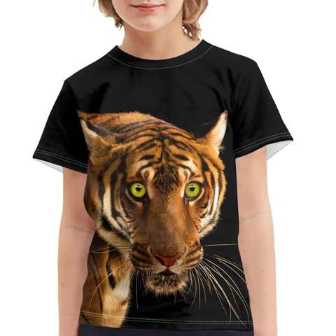 2020新款tiger酷炫印花批发休闲t恤13年短袖儿童服装男孩t恤