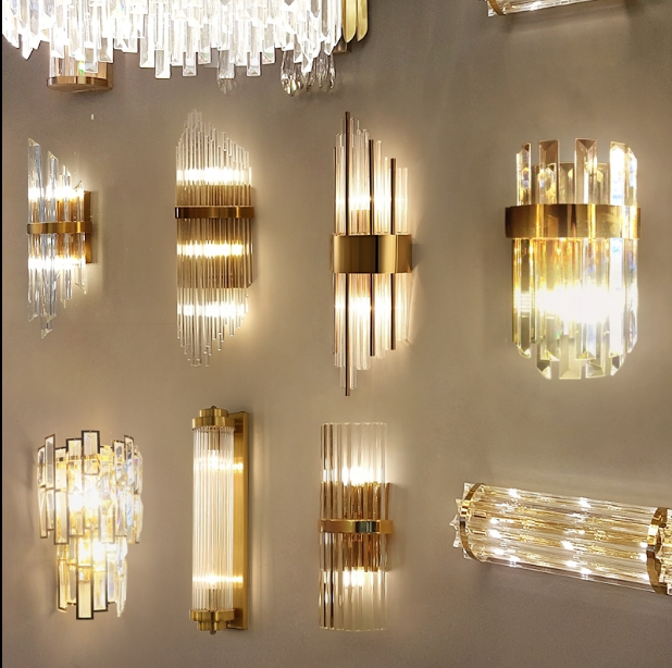 Antique Crystal wall Light New Vintage Nordic Mounted Art Deco Wall Lamp Modern