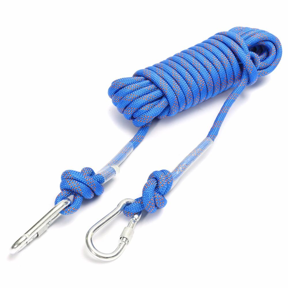 веревка спасательная с карабином. веревка страховочно-спасательная полиамидная скала s10 d10 мм 48-прядная. канат спасательный. верёвка альпинистская 12 мм. веревка 20 метров, 8 мм.