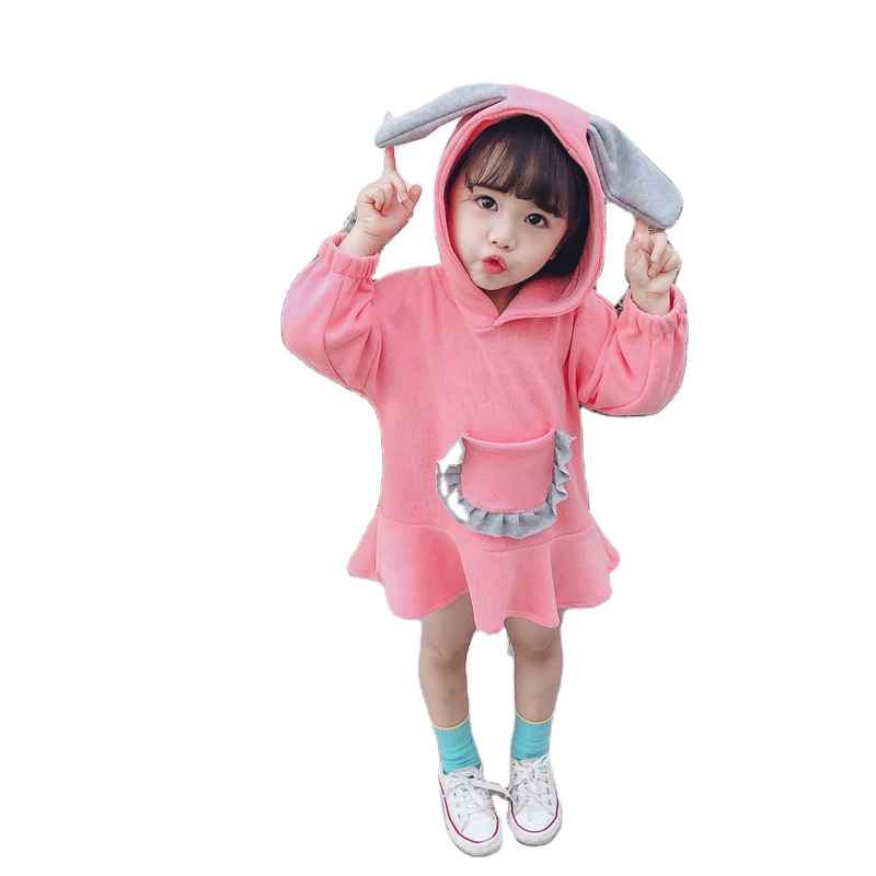 Осеннее платье-свитшот с капюшоном Sunny Baby