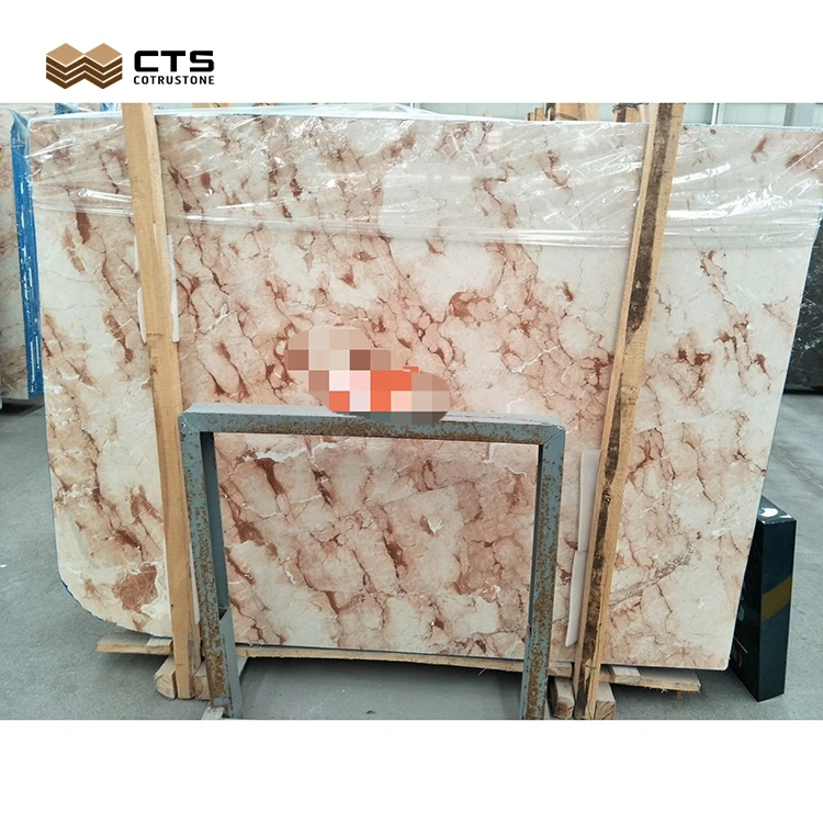 Classic Pink Marble Slab Flooring Tiles Stone Product