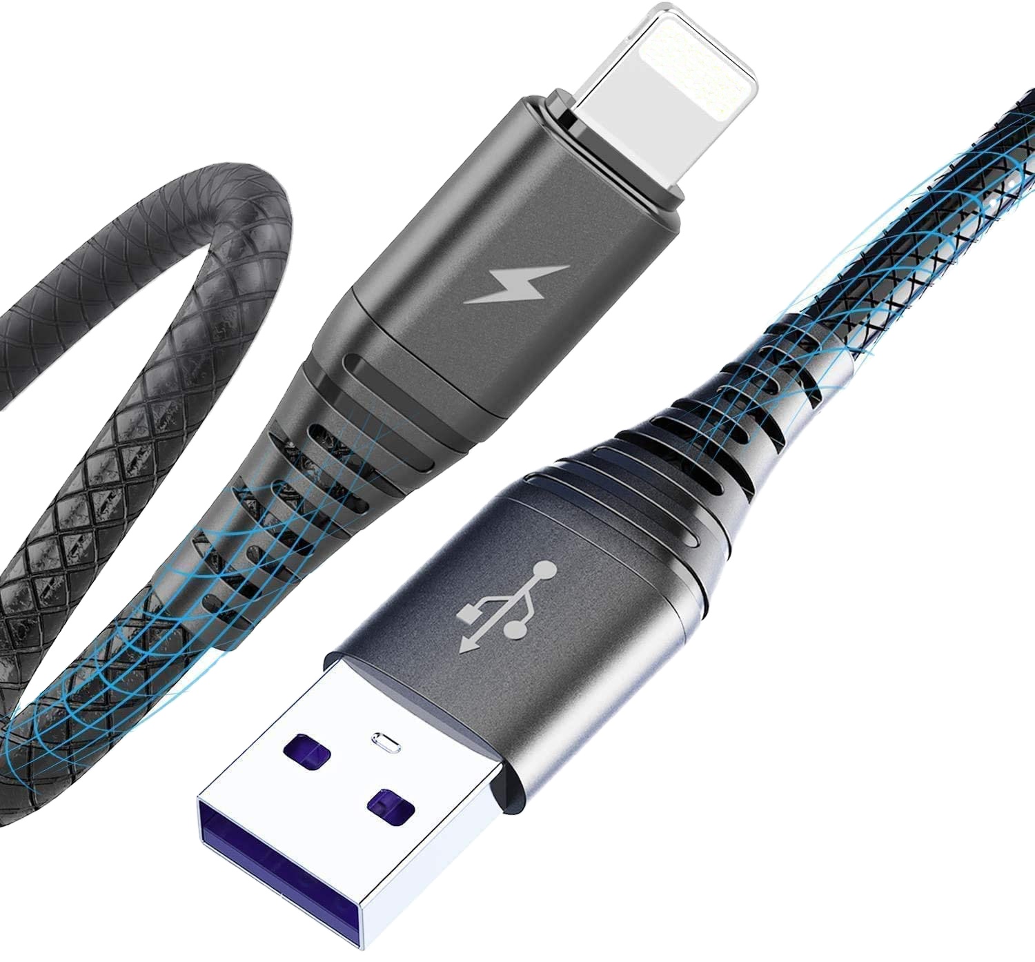 Лучшее качество 1 м 2.4A зарядный кабель для синхронизации данных для iPhone Быстрая зарядка высокоскоростной кабель для зарядного устройства