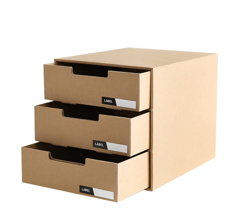 Коробка из крафт-бумаги, коробка для приема, коробка для рабочего стола, ящика для отделки, Офисная папка, коробка для хранения, многослойная бумага для приема