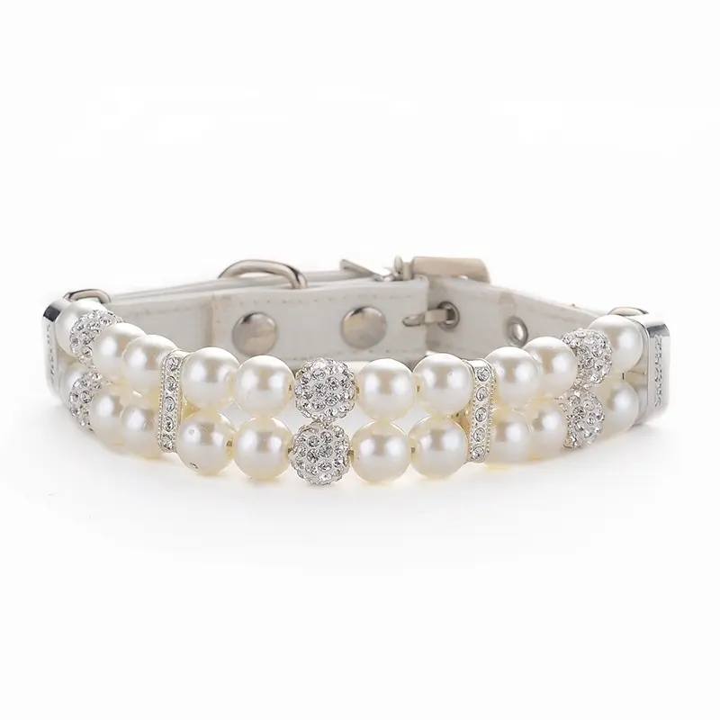 pearl dog collar large