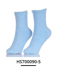 Sustainable Extra Padding Ankle Protection t Anti Slip Women Fuzzy Socks Custom Logo Casual Style Daily Wear Print Pattern