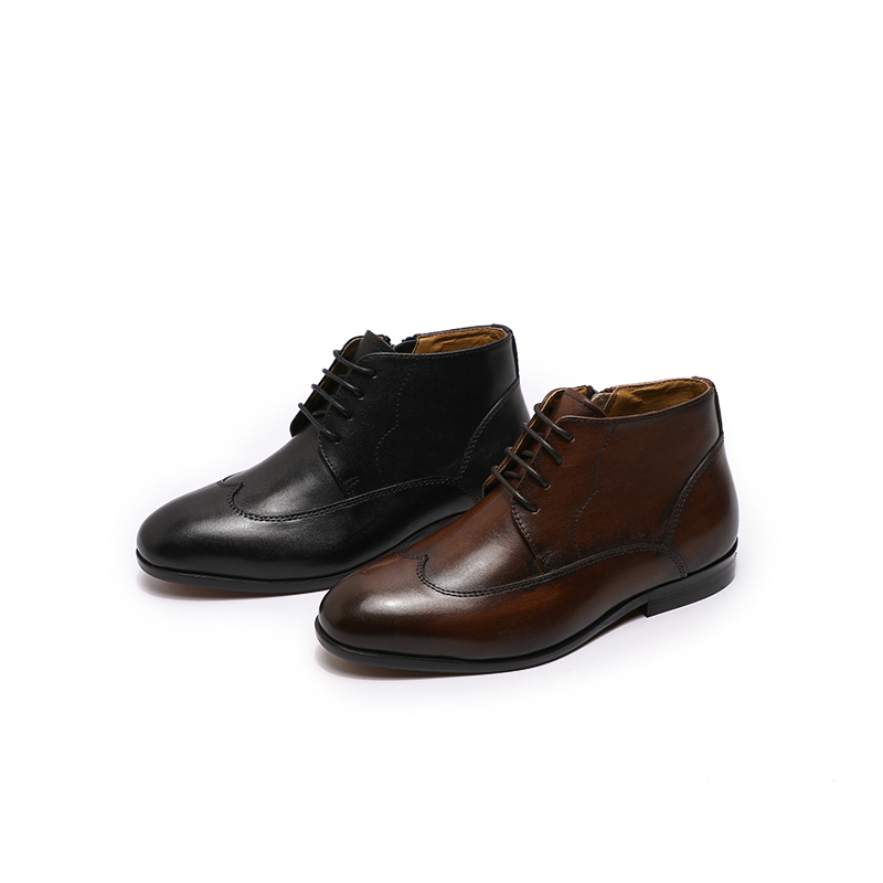 Кожаные ботинки на плоской подошве, стильные короткие гоночные ботинки ручной работы, зимние