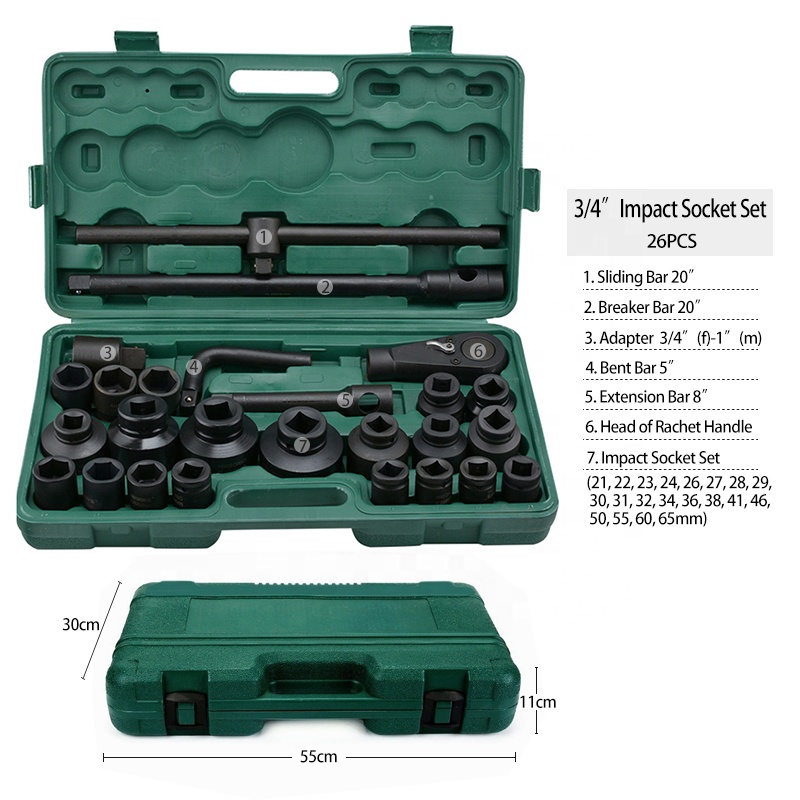 Heavy Duty Socket Wrench,Universal 17-46mm Heavy Duty Socket Wrench Pneumatic Sleeve Head