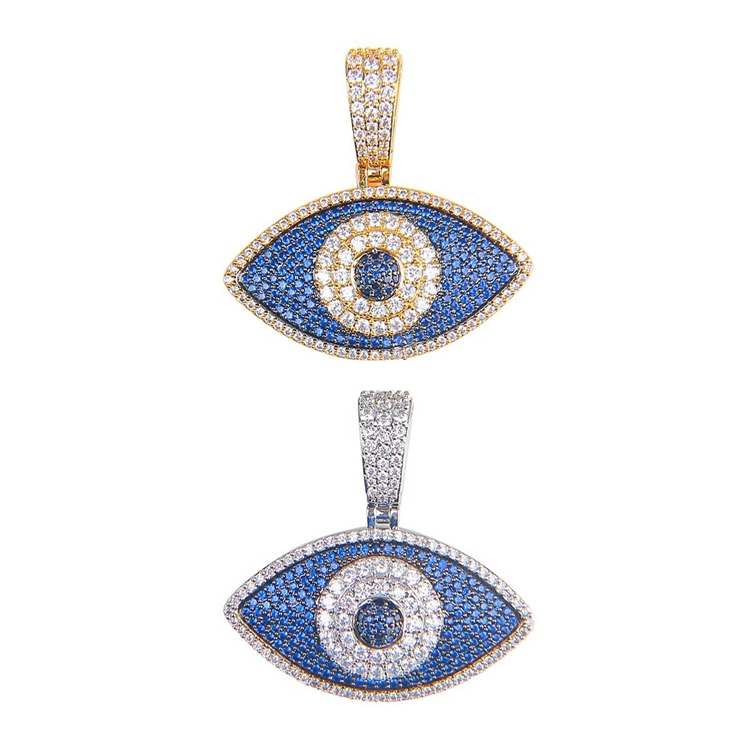 Dropshipping Wholesales Sterling Silver Pendant Evil Eye Pendant Modern Hiphop Pendant Light