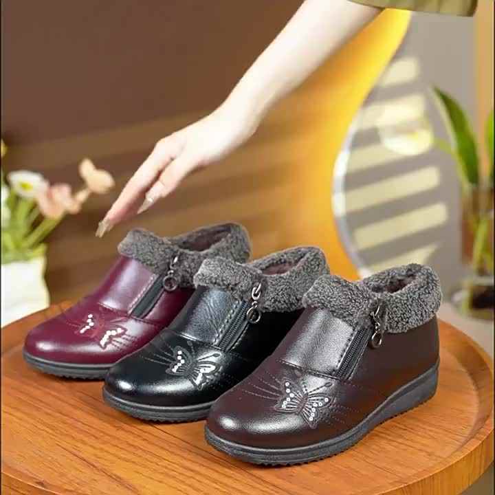 Wholesale Plush Warm Winter Waterproof Snow Boots for Women Fashion Comfortable Women Leather Winter Boot Wholesale Plush Warm Winter Waterproof Snow Boots for Women Fashion Comfortable Women Leather Winter Boot
