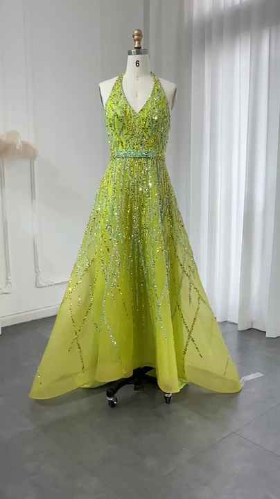 Jancember LSZ472 Classic Green Halter Belt Formal Prom Gowns Dresses for Women Jancember LSZ472 Classic Green Halter Belt Formal Prom Gowns Dresses for Women