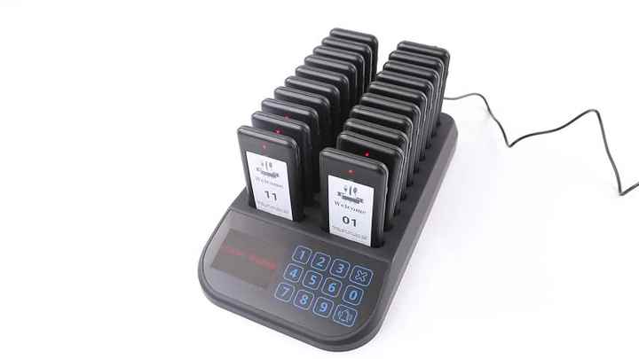 Wirelesslink Restaurant Pager System Touch Panel 20 Pagers Wireless ...