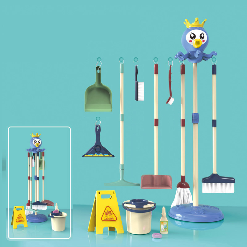 Ролевые игры для детей с принтами «дома очистки игрушки для малышей веник и чистящий набор игрушка де limpieza para ninos, детский набор для чистки