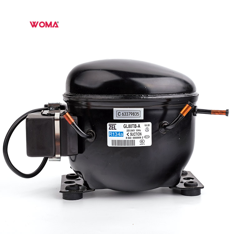 コンプレッサー(冷凍機) ZEL zanussiR600a冷凍庫コンプレッサーHTH86AJ日本電圧100V/50