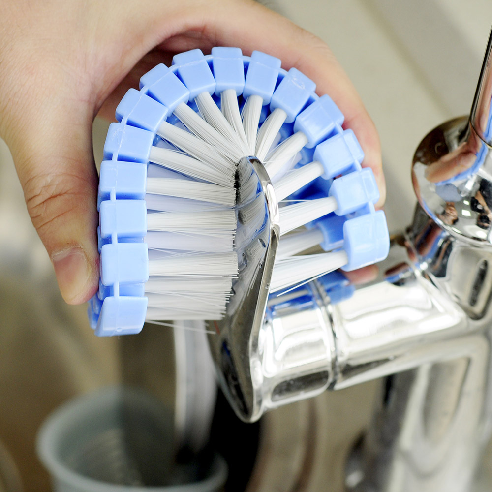 home kitchen & bathroom soft bendable flexible faucet cleaning scrub 2 in 1 cleaning floor brush