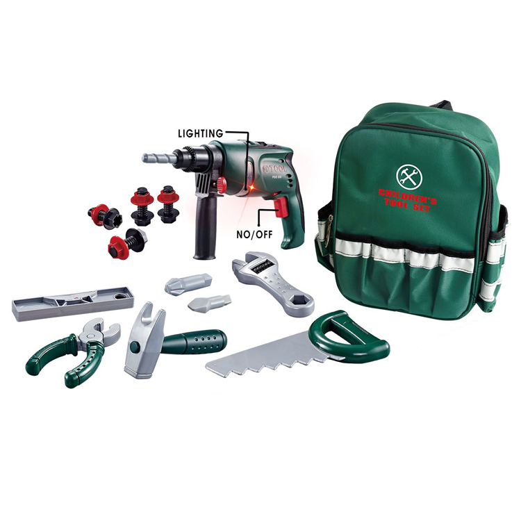 Школьная сумка, электрический набор инструментов для моделирования, набор инструментов для дома, набор игрушек со светом