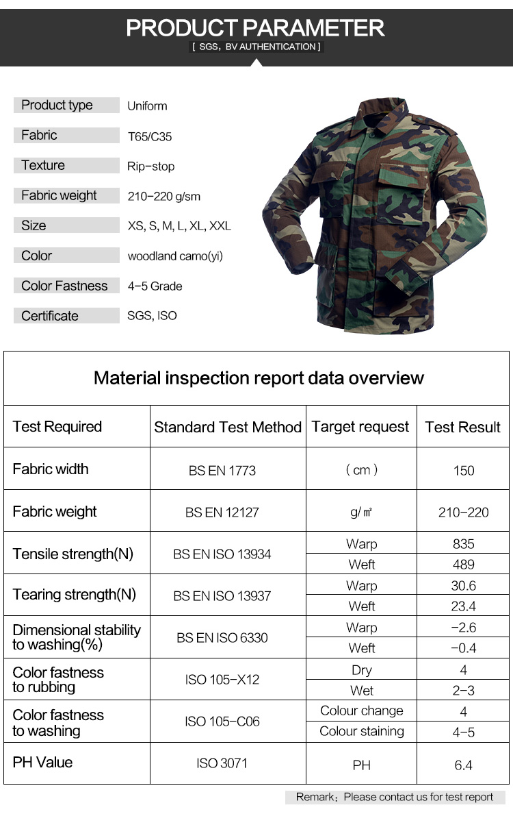BDU Uniform Tactical Army Uniform Military Camouflage Uniform