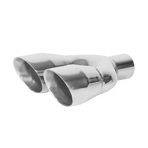 Universal 724 Car Exhaust Tip Trim Tail Performance Sport Muffler End Pipe Stainless Steel Chrome