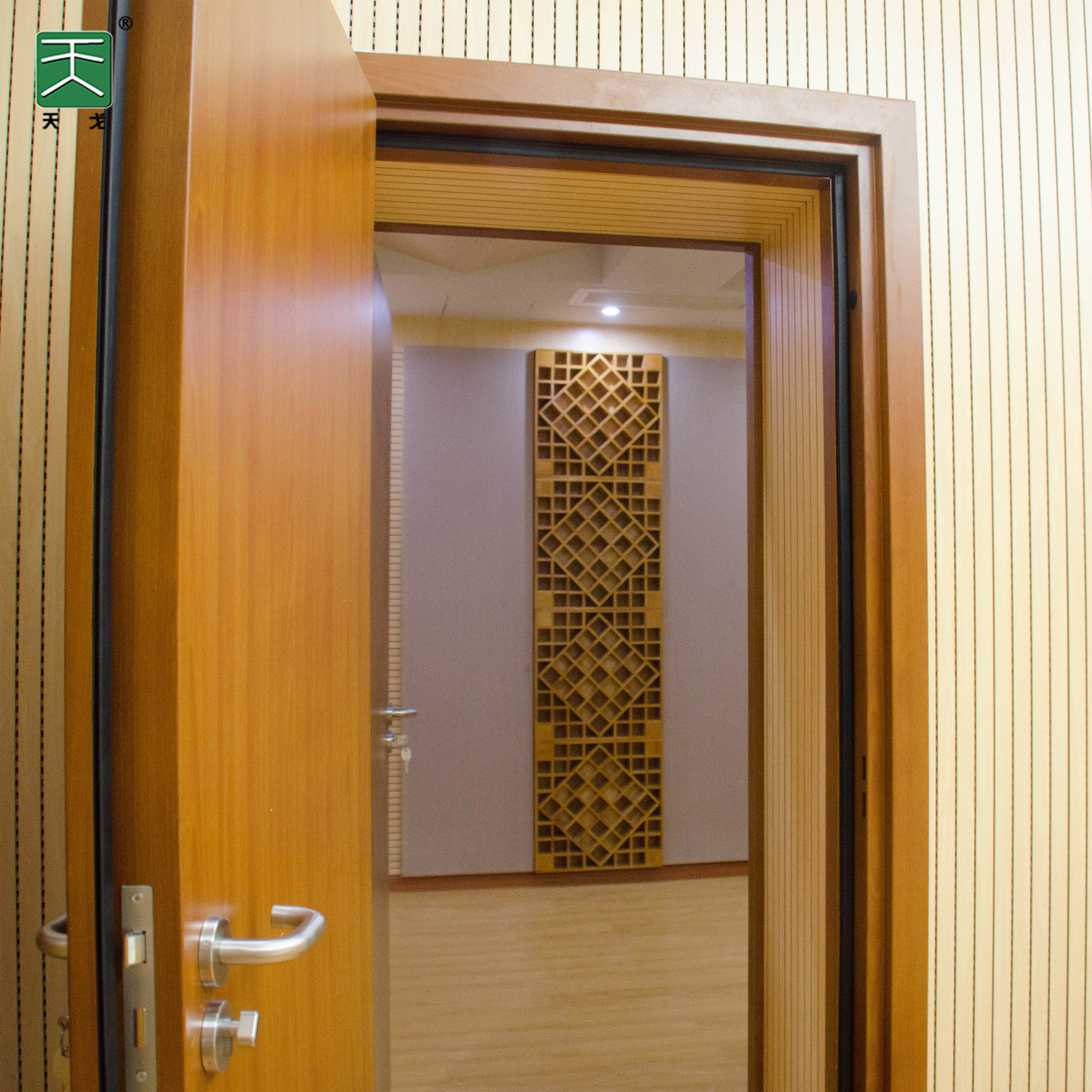 TianGe Factory 2019 New Design STC Over 45dB Soundproof Interior Solid Wood Doors Hotel/Recording Studio Acoustic Door
