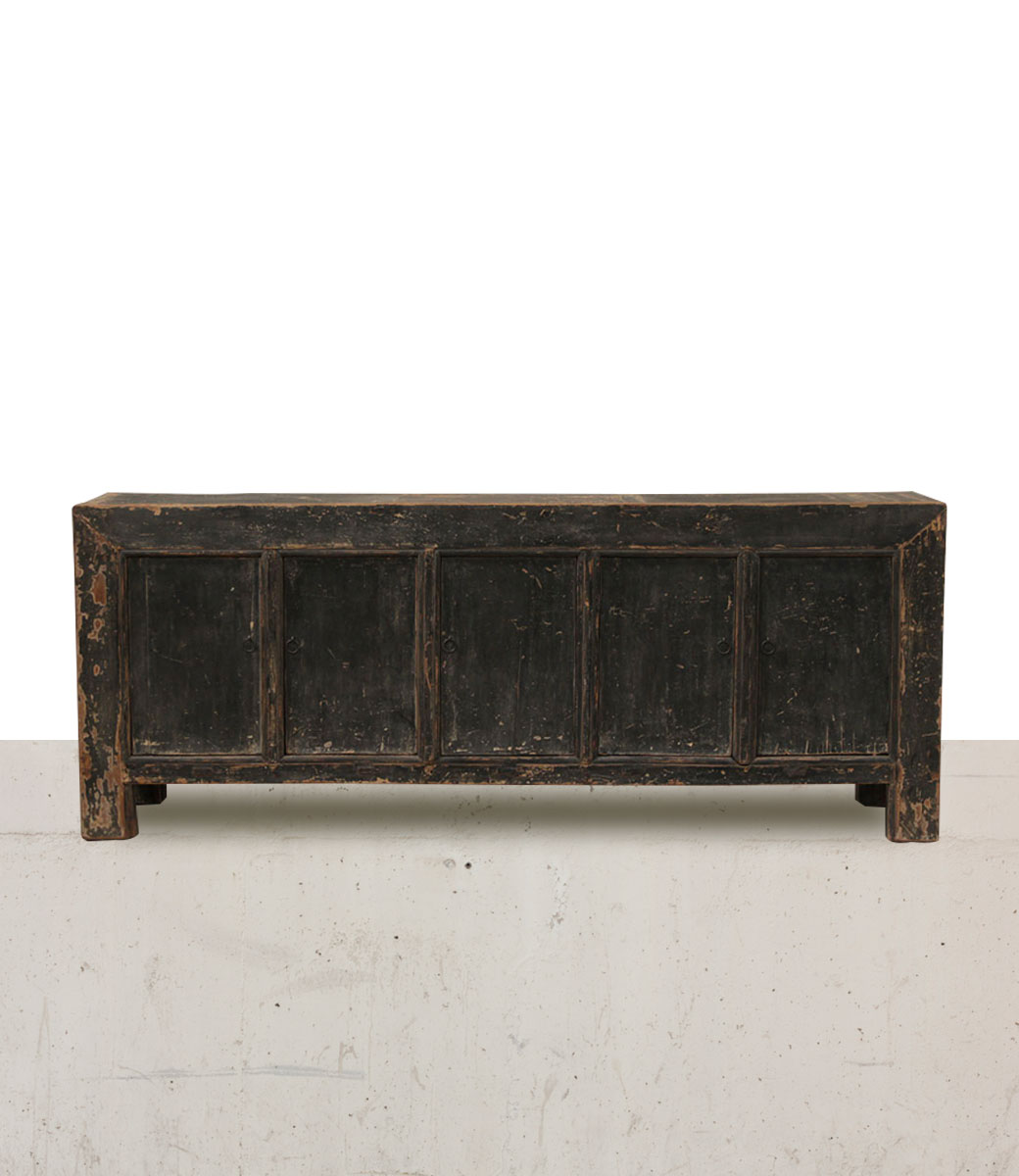 Asian Shanxi antique distressed black old sideboard buffet home furniture