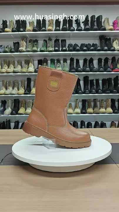 ZYF,Machine Shop Cost Effective Brown Leather Safety Boots Petroleum ...