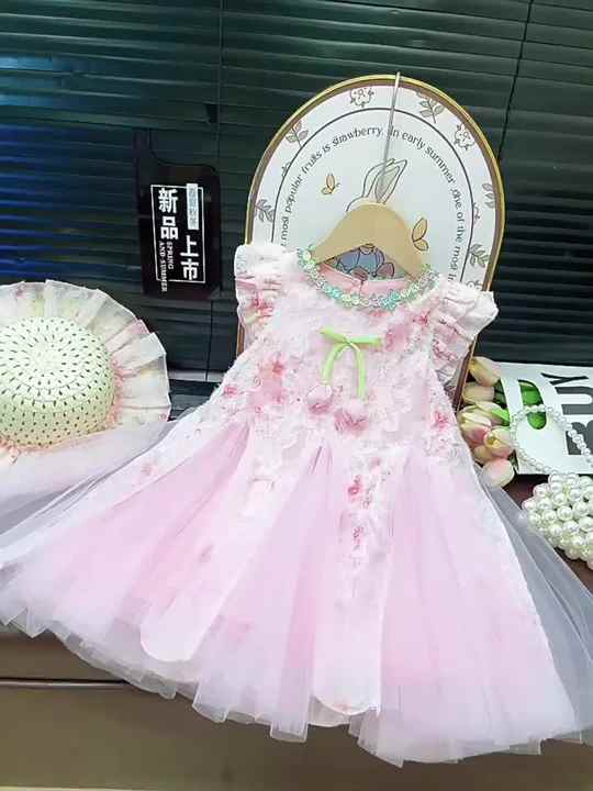 New Summer Exquisite Children's Clothing Casual Kids Dress Floral