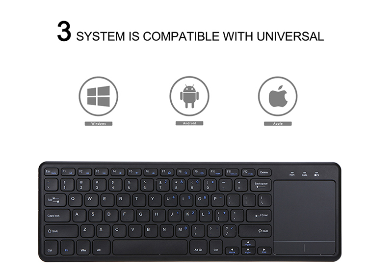 Best quality bluetooth mini wireless keyboard touchpad mouse wireless touchpad for Samsung Galaxy Tab
