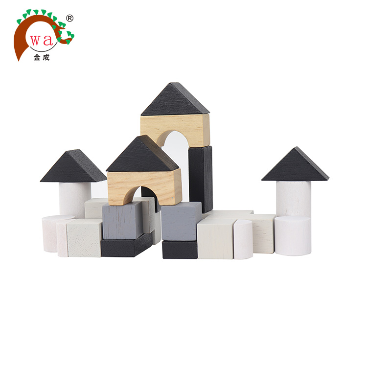 Модные детские деревянные строительные блоки, популярные деревянные блоки строительные игрушки