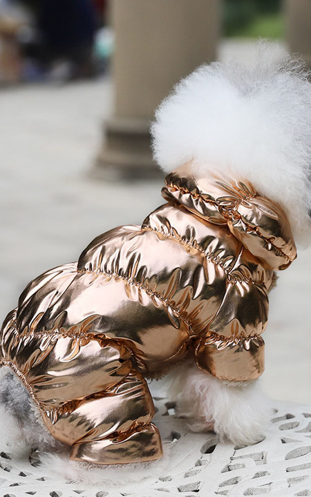 Luxury Pet Winter Jumpsuit Warm Dog Coat Chihuahua Puppy Clothes Warm Dog  Outfit Jumpsuit Dog Winter Clothing