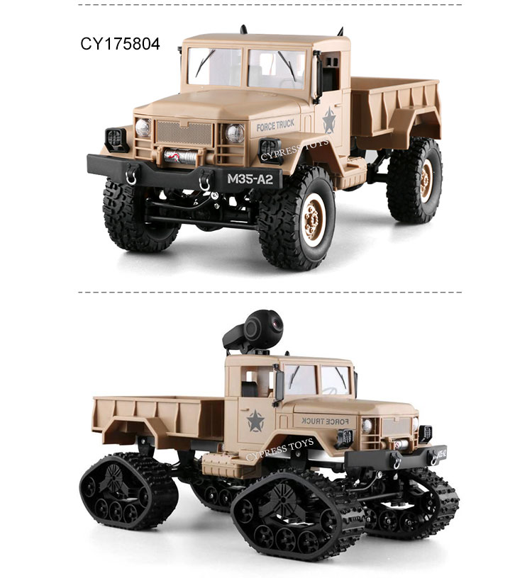 2019 Hot New 4WD RC Car Camera Nitro RC Military Truck For Kids Gift
