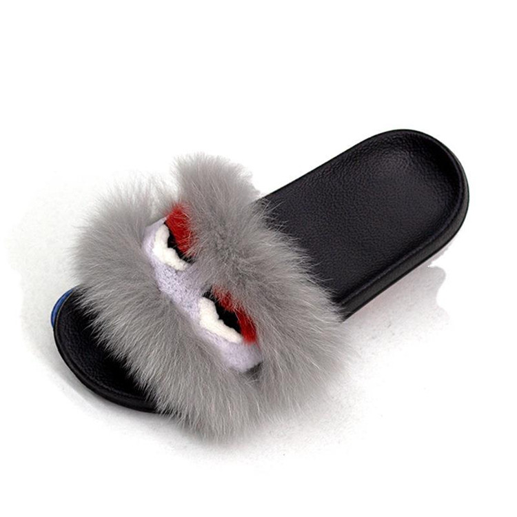 Wholesale Home Slippers Women Sliders Comfort Furry Summer Flat Sandals Ladies Shoes