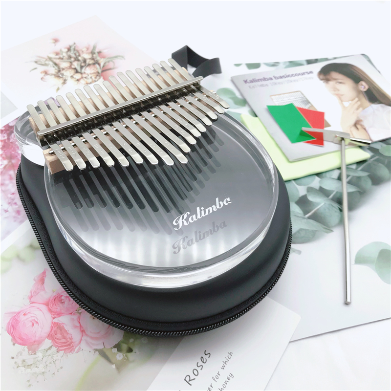 17 клавиш прозрачный kalimba акриловый kalimba Хрустальный большой палец пианино на палец мини музыкальные инструменты