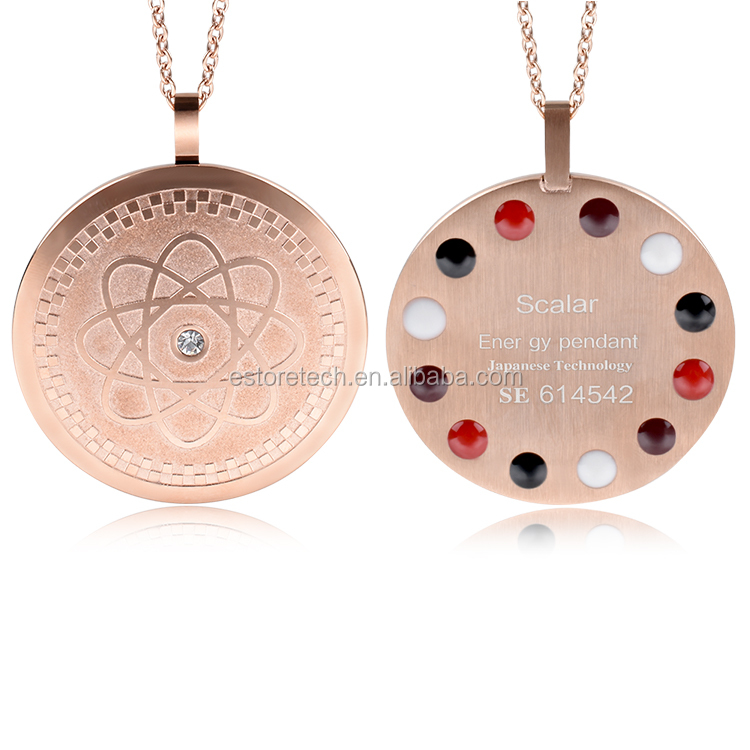 Japanese Scalar Energy Pendant - Classic Antique Copper Stainless