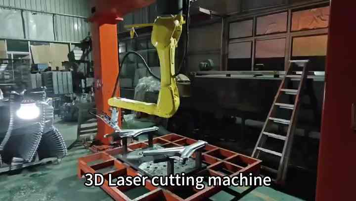 Automatic 3D Robot Laser Cutting Workstation With Mechanical Hand and ...