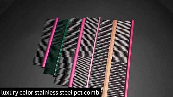 Professional Cats Stainless Steel Pins Comb Dog Metal Hair Buster Comb ...