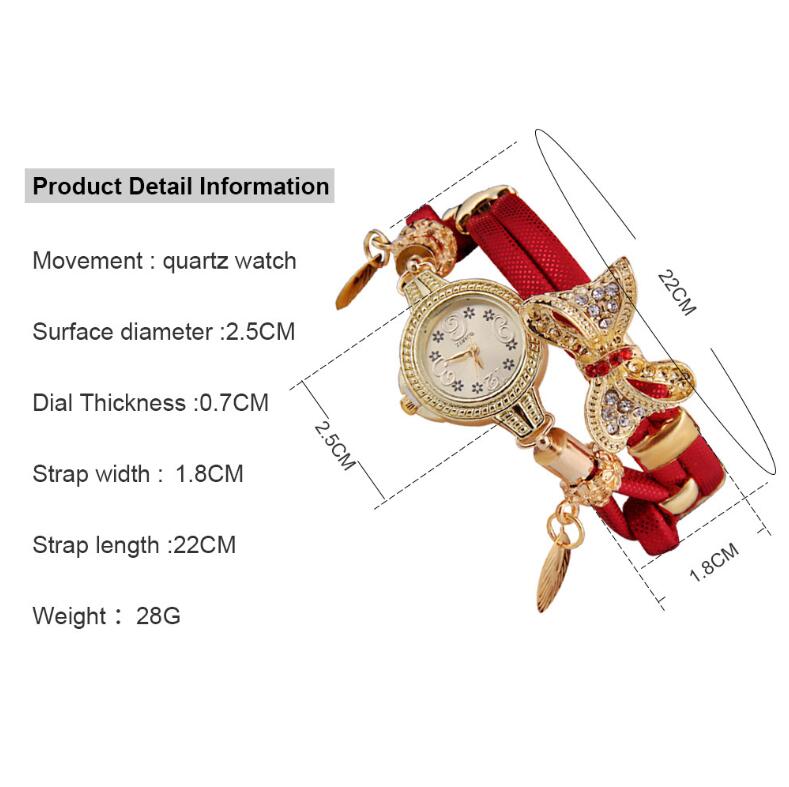 Casual Fashion ladies bracelet watch bow knot wish new bracelet Creative watch