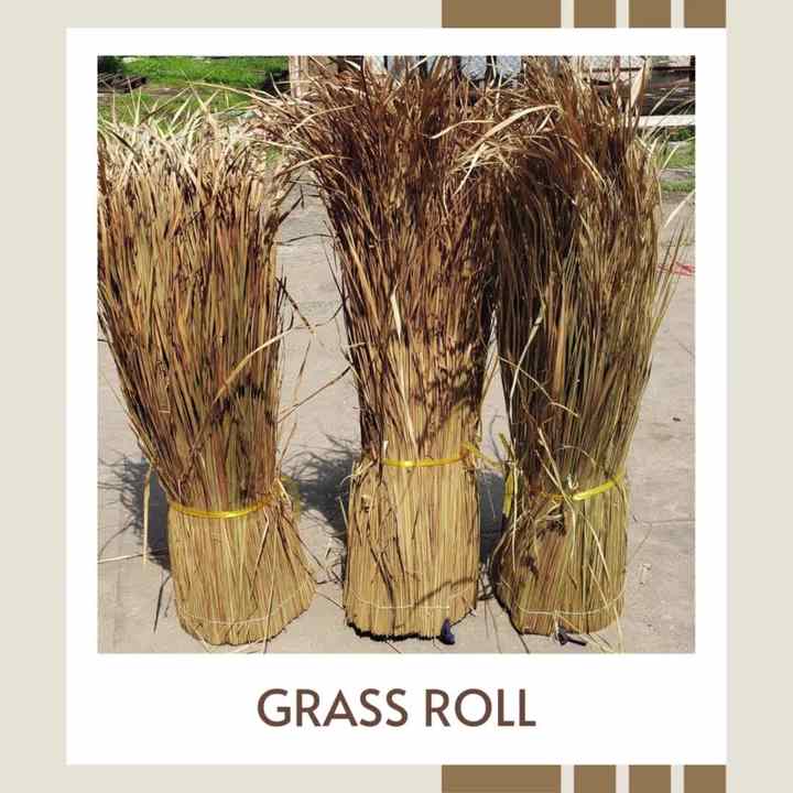 Water Reed Thatch Top Roof Rolls Natural Grass Thatched Tile Roll Palm ...