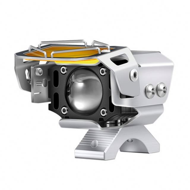 Точечный Рабочий фонарь для мотоцикла, светодиодный налобный фонарь, мини-фонарь для вождения, двухцветный вспомогательный светодиодный фонарь для мотоцикла