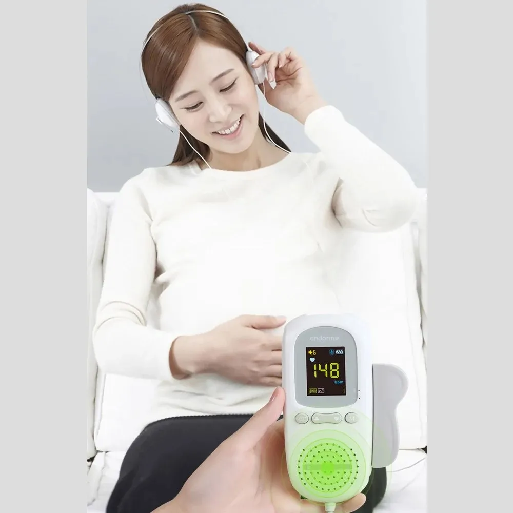 Xiaomi Mijia Andon Doppler Fetal Heartbeat Detector FD-600G 2.0MHz Advanced Sensitive Probe Smart Reduce Noise Explore For Baby