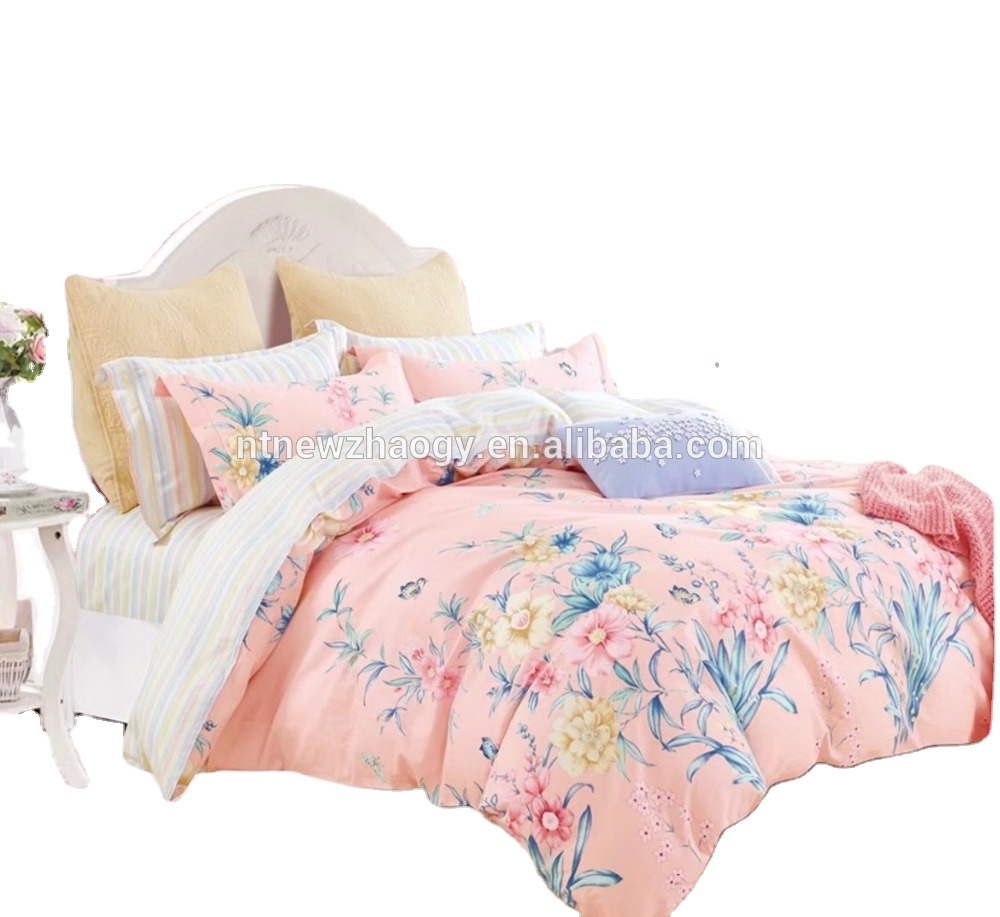 Комплект постельного белья из 100% хлопка с красивым цветочным принтом