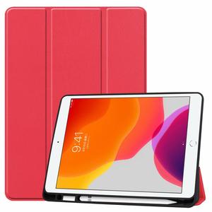 Protective Smart Cover With Pen Holder Magnetic Auto Wake & Sleep Function For iPad 10.2 Leather Case Tablet Cover