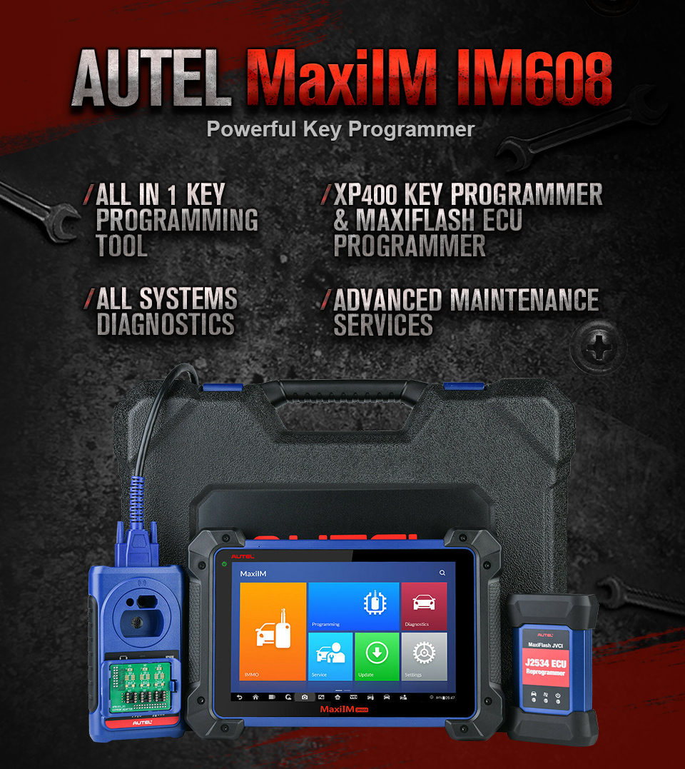 Autel MaxiIM IM608 Diagnostic Key Programming and ECU Coding Tool PLUS APB112 Smart Key Simulator and G-BOX 2