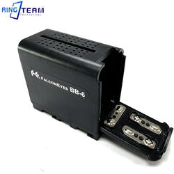 Manequim Vazio Caixa Caso Adaptador para 6 NPF970 NP-F970 pcs AA Bateria Encaixa LEVOU Painéis de Luz ou Monitor de Vídeo Lâmpada YN300 III DV-160