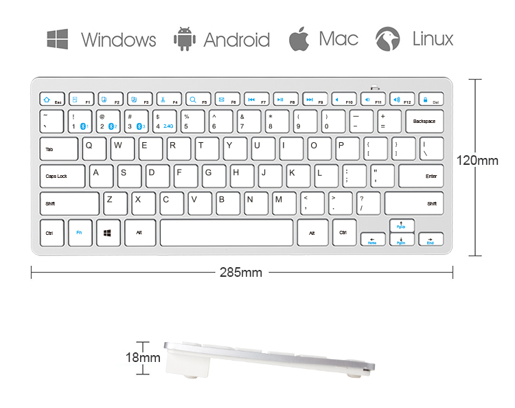 New Dual Mode portable abs 78 keys cheap slim wireless bluetooth keyboard bk301ba