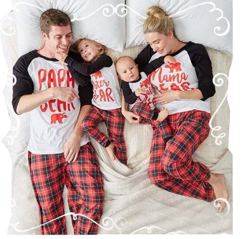 Pijama Navide/ños Hombre Mujer Camisetas y Pantalones de Manga Larga Ropa de Dormir Conjunto para Padres e Hijos Aiboria Pijamas Familiares Navidad