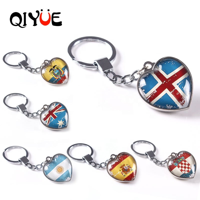 Дешевые фото на заказ, двусторонние брелки для ключей в виде мусульманской страны из хрустального стекла