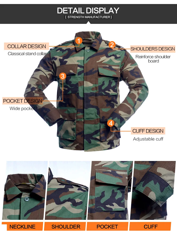 Fronter camouflent le garde de sécurité de ribstop de style d'ACU Uniform Military Uniform