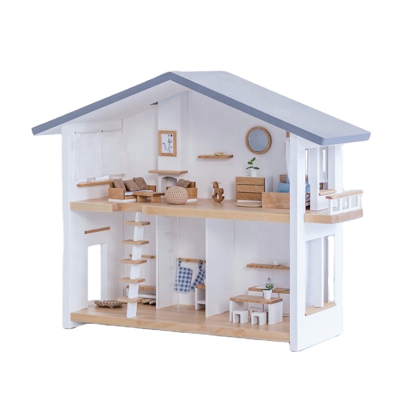 Опт на заказ кирпичи из натурального соснового дерева домик кукольный домик Миниатюрные строительные игрушки для взрослых Кукольный дом