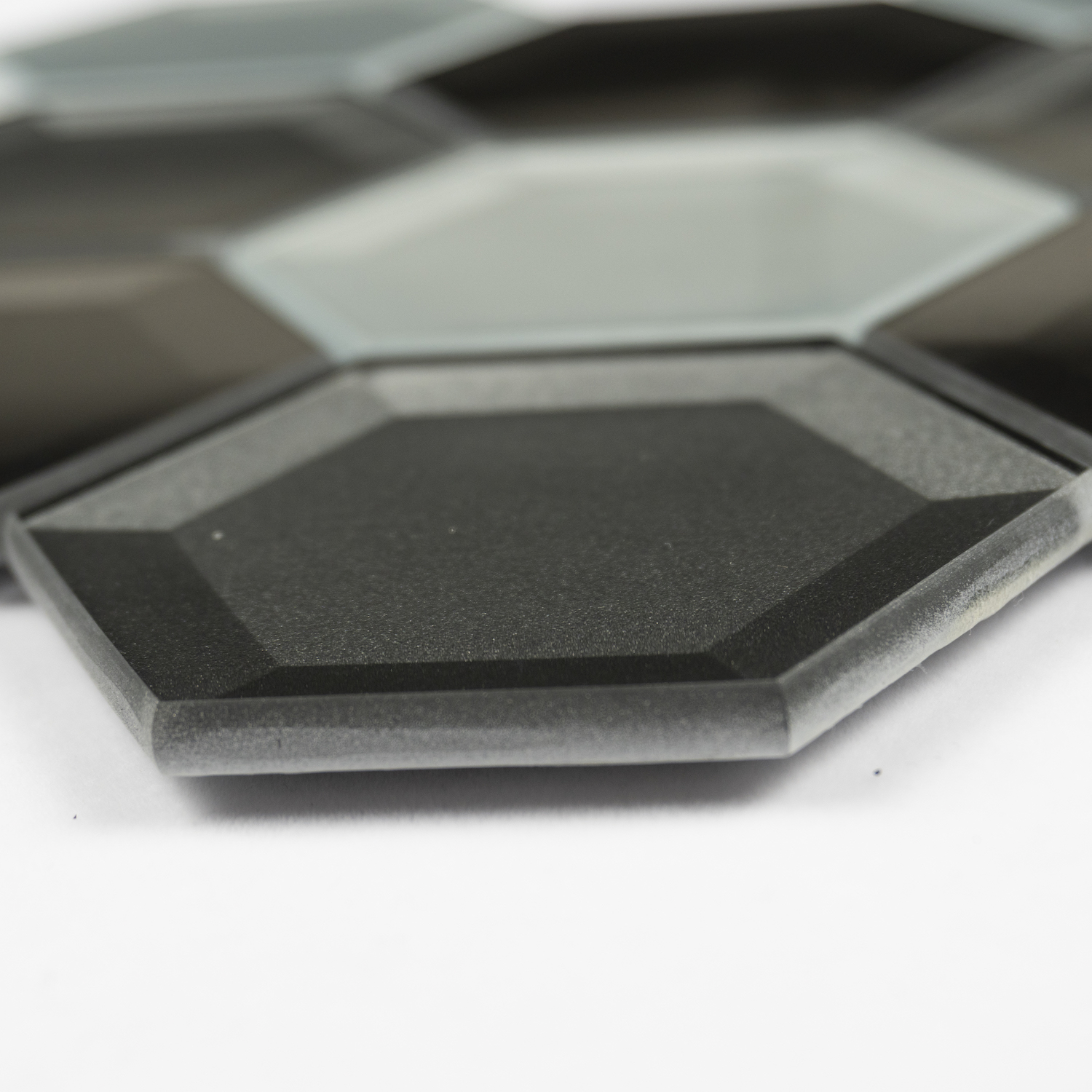 Hotel Project Glass Hexagonal Mosaics Crystal Mixed Color 8mm Thickness Mosaic Tile